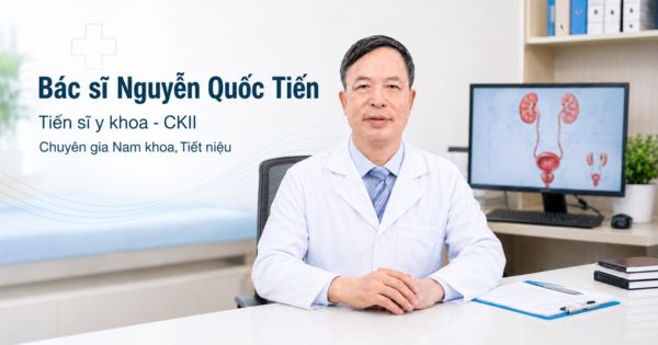 Bác sĩ Nguyễn Quốc Tiến trưởng khoa tiết niệu, nam học, nội tổng quát