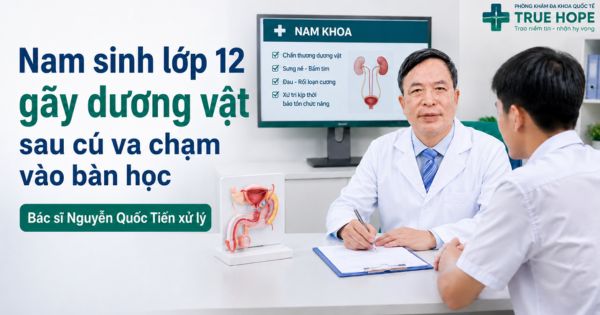 Nam sinh lớp 12 gãy dương vật sau va chạm bàn học – Bác sĩ Nguyễn Quốc Tiến xử trí
