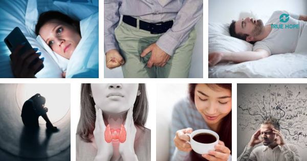 Hình ảnh những nguyên nhân gây mất ngủ