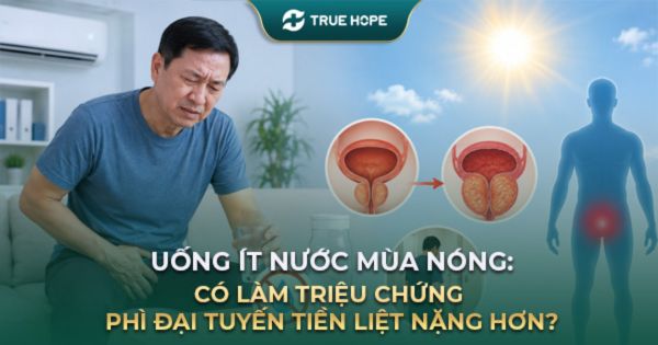 Uống ít nước mùa nóng có làm phì đại tuyến tiền liệt nặng hơn
