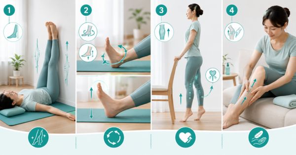 4 động tác hỗ trợ lưu thông tĩnh mạch tại nhà