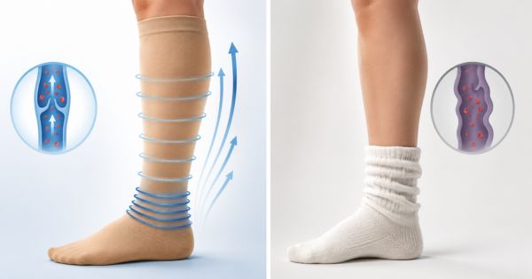 So sánh tất y khoa áp lực và tất thông thường - điểm khác biệt