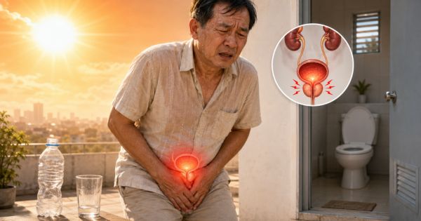 Mùa nóng mất nước qua mồ hôi làm triệu chứng tiết niệu khó chịu hơn