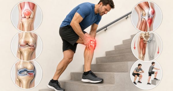 Các nguyên nhân gây đau gối khi lên cầu thang - thoái hóa sụn chêm viêm gân