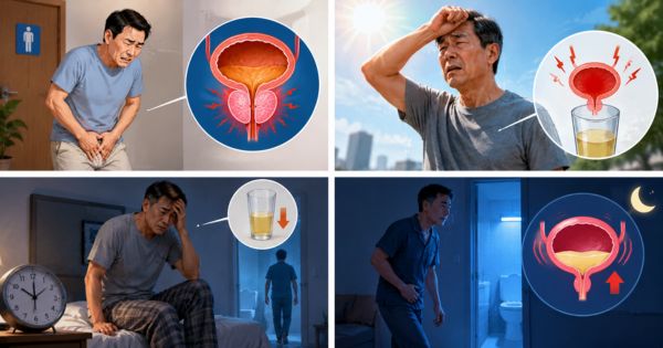 Uống đủ nước ban ngày giảm tiểu rắt tiểu đêm ở người phì đại tuyến tiền liệt