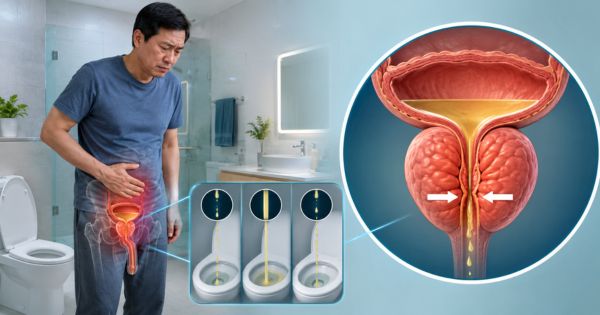 Phì đại tuyến tiền liệt lành tính chèn ép niệu đạo gây tia tiểu ngắt quãng