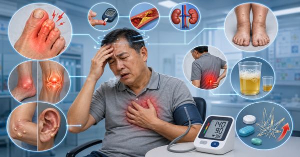 Dấu hiệu cần đi khám khi bị gout kèm huyết áp cao