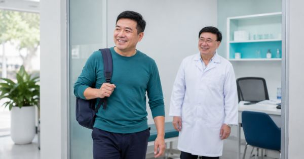 Sau liệu trình tại True Hope chú H vui vẻ ra về