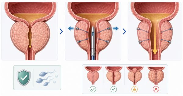 Nâng niệu đạo tuyến tiền liệt bằng mảnh ghép giúp mở rộng đường tiểu và hỗ trợ bảo tồn xuất tinh