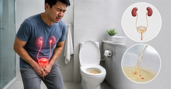 Nước tiểu có máu - hình ảnh minh họa tiểu máu đại thể và vi thể