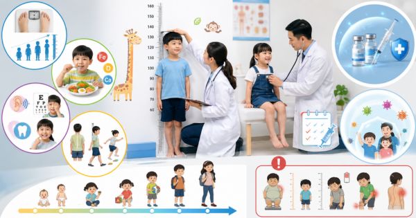 Khám tổng quát theo dõi sự phát triển của trẻ dưới 18 tuổi