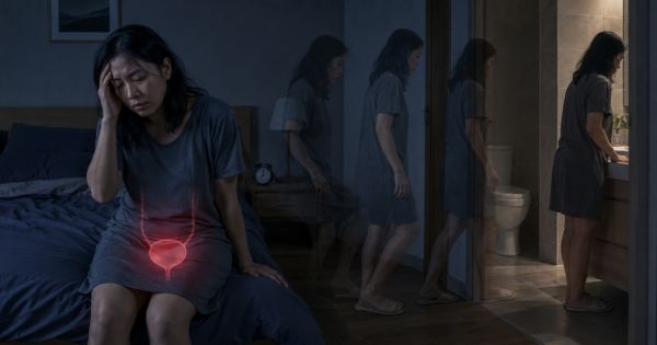 Tiểu đêm nhiều lần gây khó ngủ sâu do viêm bàng quang tái phát