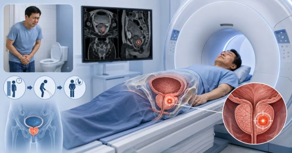 Chụp MRI tuyến tiền liệt để xác định vị trí tổn thương nghi ngờ
