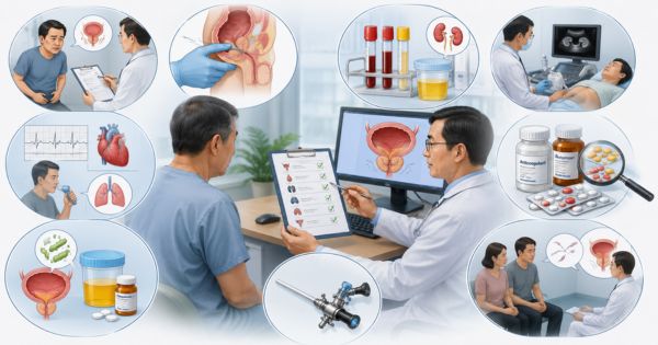 Bác sĩ tư vấn và thực hiện các bước kiểm tra trước mổ TURP