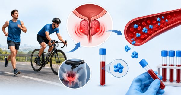 Vận động nặng và đạp xe có thể ảnh hưởng tạm thời đến chỉ số PSA