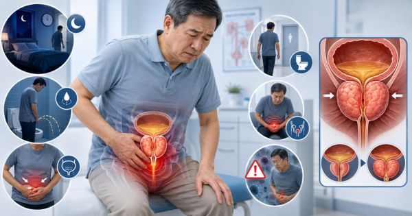 Đau vùng chậu có thể do phì đại tuyến tiền liệt