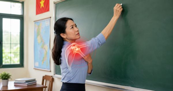 Giáo viên thường xuyên viết bảng dễ có nguy cơ bị viêm hoặc rách gân chóp xoay