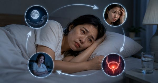 Lo âu tạo thành vòng lặp mất ngủ do viêm bàng quang tái phátLo âu tạo thành vòng lặp mất ngủ do viêm bàng quang tái phát
