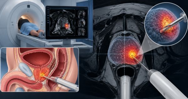 Chụp MRI tuyến tiền liệt để hỗ trợ lấy mẫu trực tiếp từ tổn thương nhìn thấy