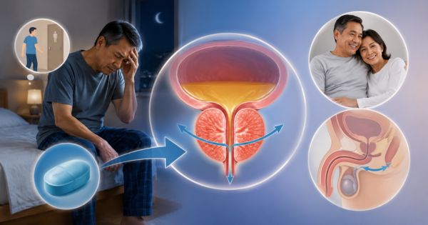 Thuốc Tadalafil được sử dụng khi triệu chứng đường tiểu đi kèm rối loạn cương