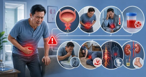 Dấu hiệu khó tiểu cần đi khám ngay - tiểu máu sốt bí tiểu