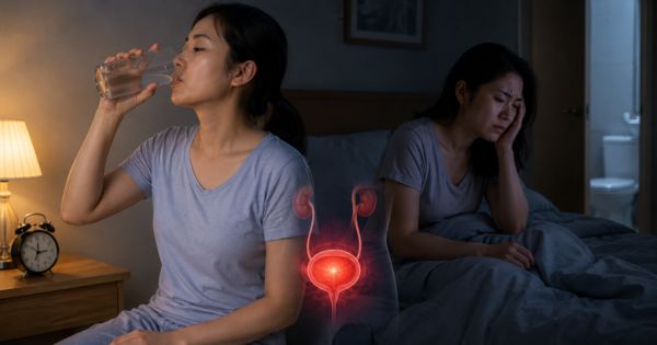 Cách uống nước chưa phù hợp làm viêm bàng quang tái phát gây khó ngủ