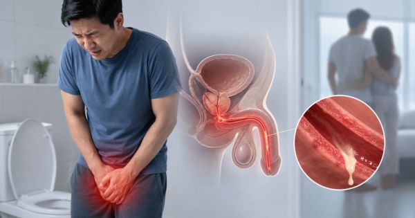 Viêm tuyến tiền liệt ở nam giới gây tiểu buốt và tiểu khó