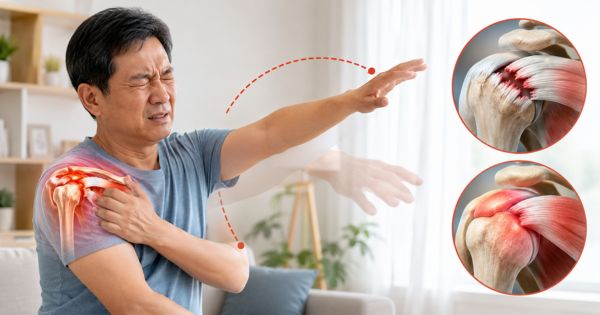 Tổn thương gân chóp xoay gây đau mặt ngoài vai yếu khi nâng tay