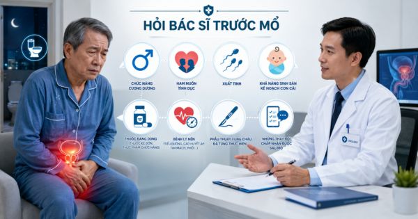 Người bệnh nên trao đổi với bác sĩ các vấn đề quan trọng trong sinh lý trước khi phẫu thuật