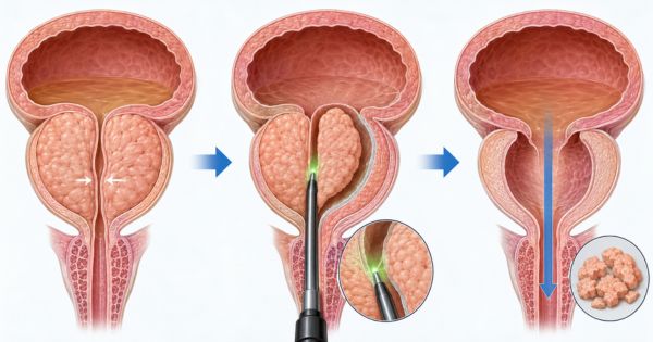 Mô phỏng bóc nhân tuyến tiền liệt bằng laser Holmium HoLEP giúp mở rộng đường tiểu
