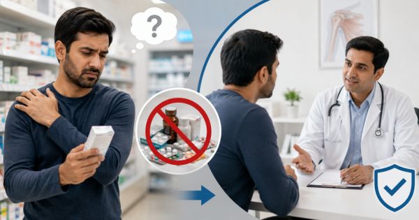 Không nên tự mua thuốc uống điều trị đau vai khi chưa có chỉ định của bác sĩ