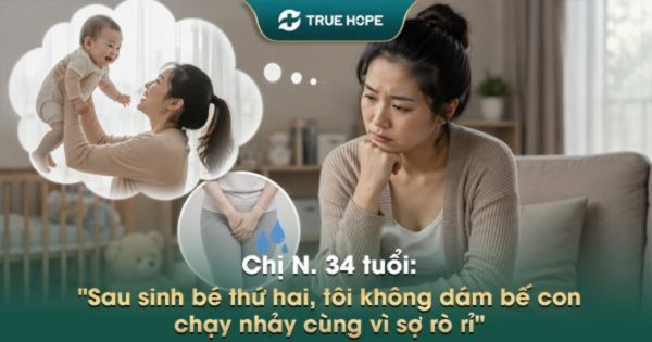không dám bế con chạy nhảy cùng vì sợ rò rỉ