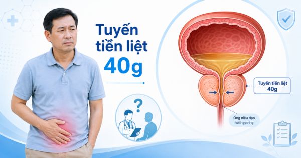Cần can thiệp ngoại khoa khi tuyến tiền liệt khoảng 40g gây ảnh hưởng sinh hoạt