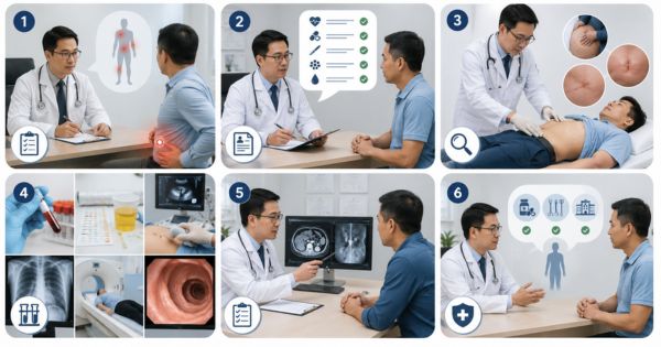Quy trình khám bác sĩ ngoại khoa từ khai thác triệu chứng đến lập kế hoạch điều trị