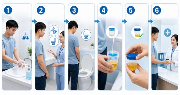 Các bước lấy mẫu nước tiểu khi khám sức khỏe tổng quát