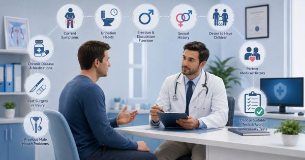 Khai thác bệnh sử - Quá trình khám nam khoa