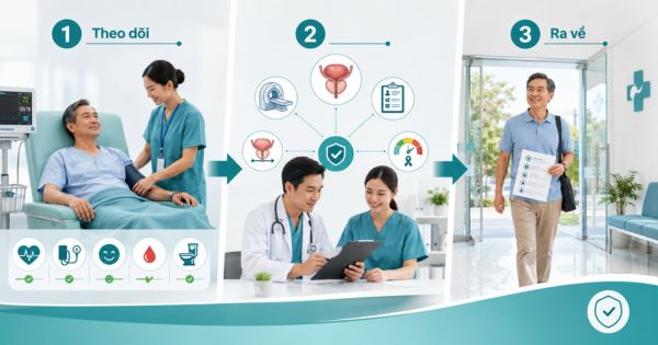 Theo dõi và ra về - Quy trình sinh thiết tuyến tiền liệt