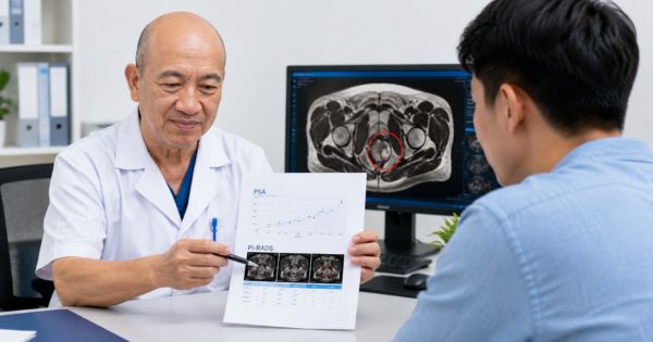 BSCKII Lê Bá đọc kết quả PSA và PI-RADS