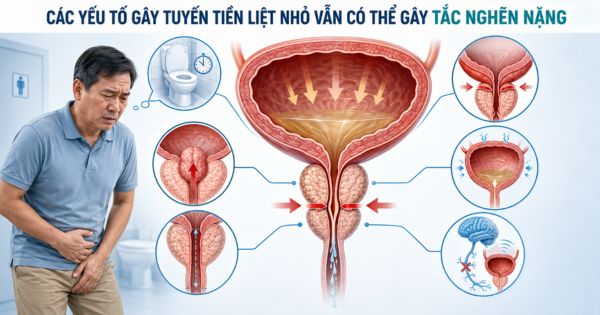Các yếu tố gây Tuyến tiền liệt nhỏ vẫn có thể gây tắc nghẽn nặng