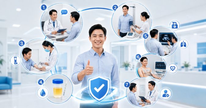 Quy trình khám sức khỏe tổng quát cho người bận rộn