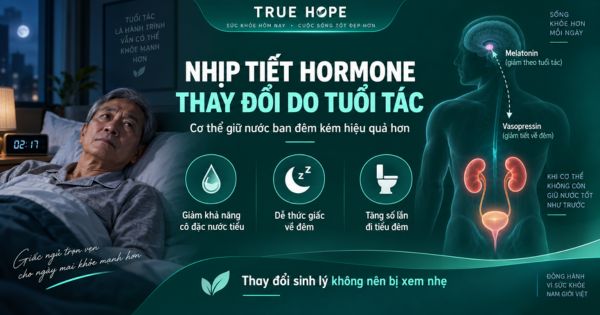 Nhịp tiết hormone thay đổi do tuổi tác