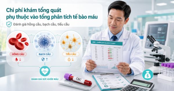 Chi phí khám sức khỏe tổng quát phụ thuộc vào tổng phân tích tế bào máu