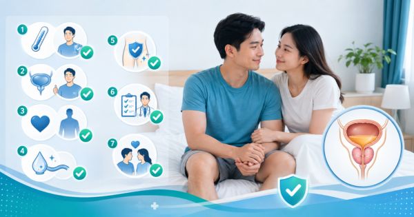Người viêm tuyến tiền liệt vẫn có thể quan hệ khi sức khỏe ổn định, không đau nhiều và cả hai cùng thoải mái
