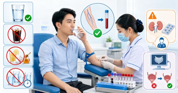 Lưu ý uống nước trước khi xét nghiệm máu