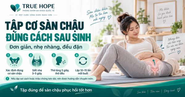Hướng dẫn tập cơ sàn chậu cho phụ nữ sau sinh