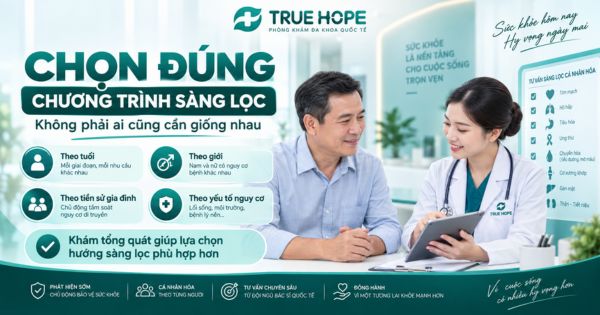 Khám sức khỏe tổng quát định kỳ giúp lựa chọn chương trình sàng lọc phù hợp