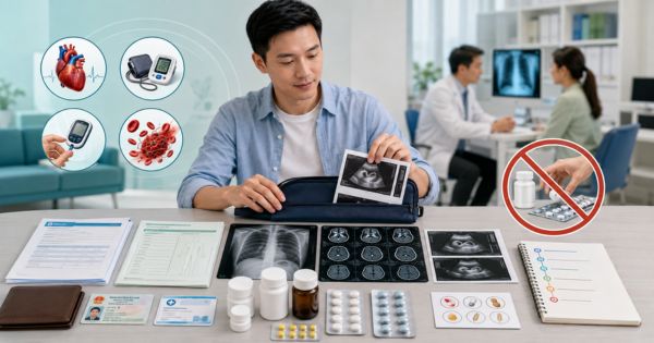 Chuẩn bị giấy tờ, thuốc đang dùng và kết quả cận lâm sàng trước khi đi khám ngoại khoa