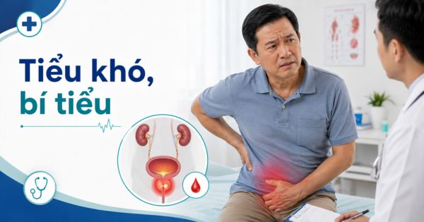 Tiểu khó, bí tiểu, tiểu ra máu hoặc đau hông lưng nên đi khám bác sĩ ngoại khoa