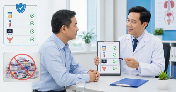 Tiêu chí lựa chọn địa chỉ khám tuyến tiền liệt tại Hà Nội - Có danh mục kiểm tra cần thiết nhưng không lạm dụng xét nghiệm