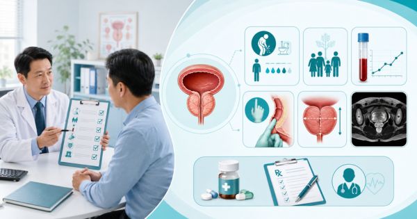 Khám và đánh giá nguy cơ - Quy trình sinh thiết tuyến tiền liệt